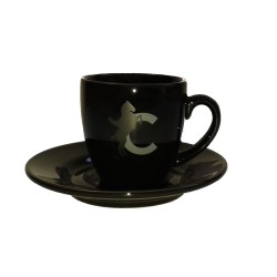 Tasse + soucoupe Cadre noir