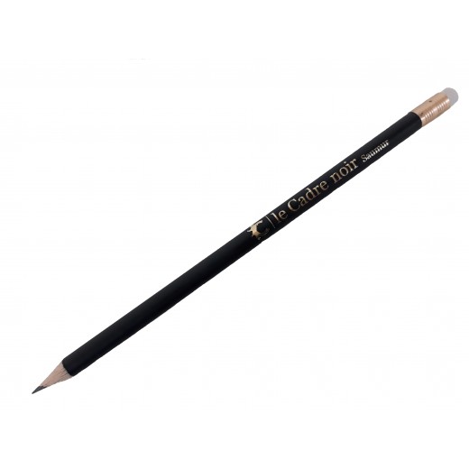 Crayon de bois avec gomme Couleur - Noir