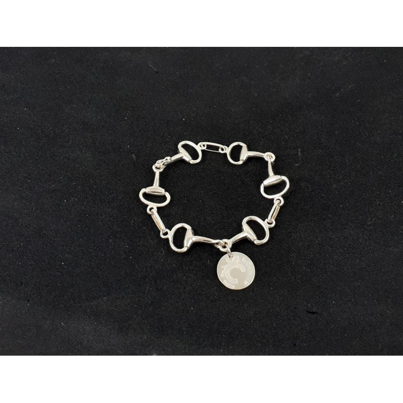 Bracelet de mors avec médaille en argent