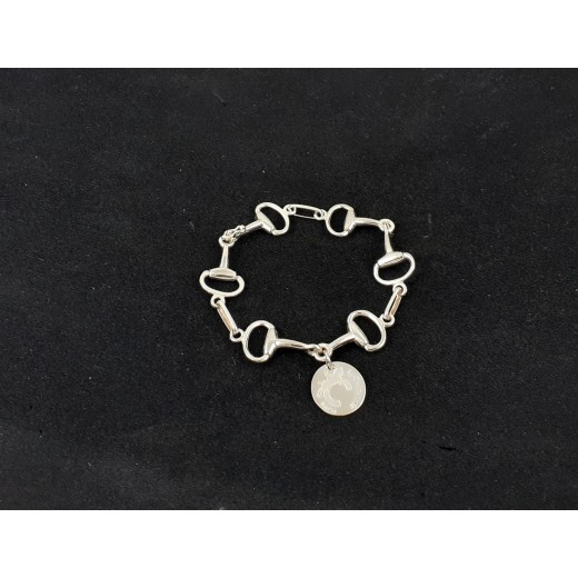 Bracelet de mors avec médaille en argent